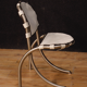 Set of 4 Italian Chairs in steel and fabric design Bazzani