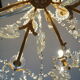 Chandelier 12 lamps with grapevines in crystal, bronze and regulated