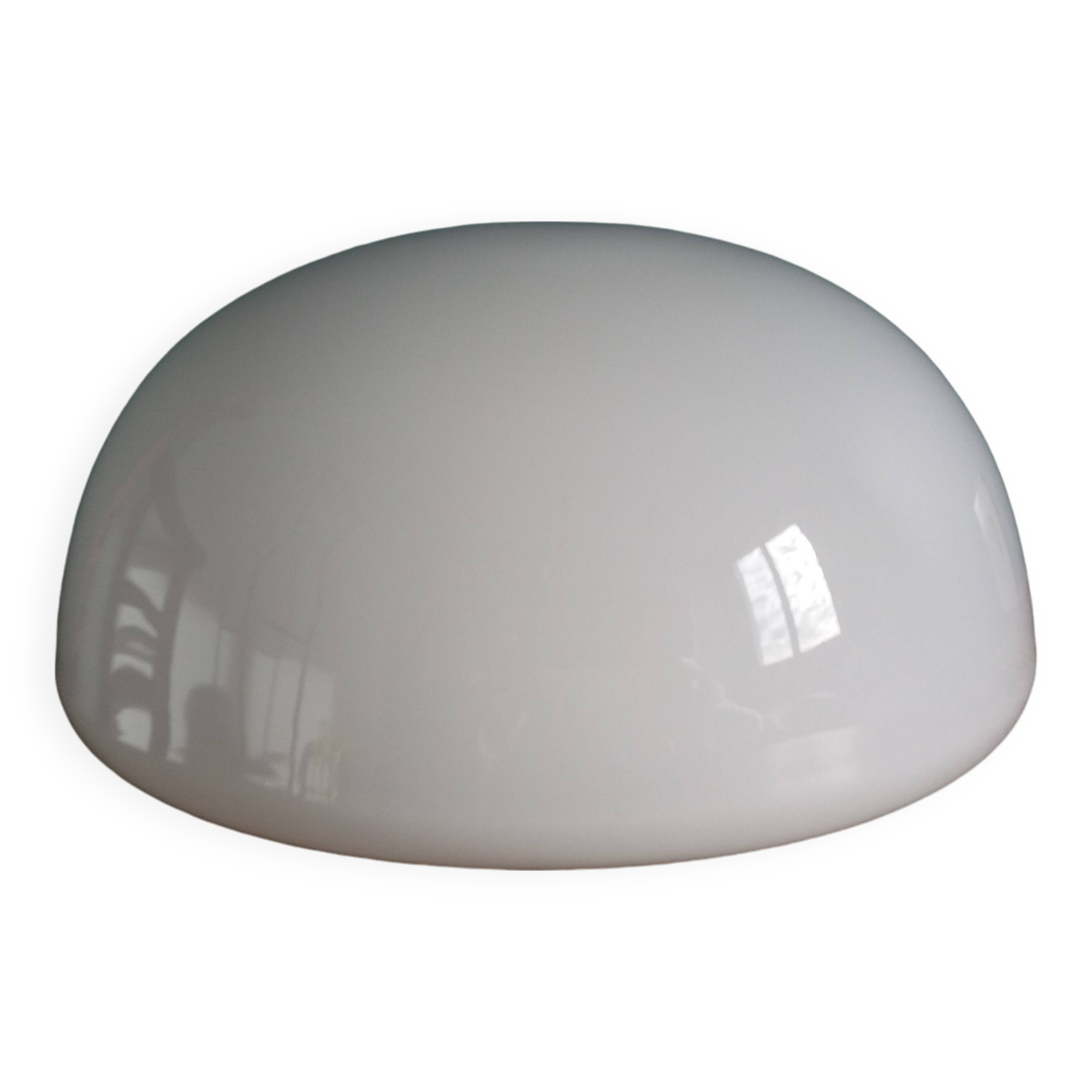 Half globe opaline ceiling light, diameter 20 cm, with base