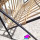 Sellette porte revues rotin 1960 triangulaire