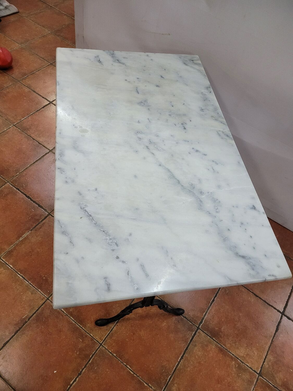 Bistro table with marble top