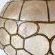 Abat jour, mother-of-pearl and brass suspension