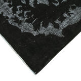 Hand-knotted rustic anatolian 1980s 170 cm x 276 cm black rug