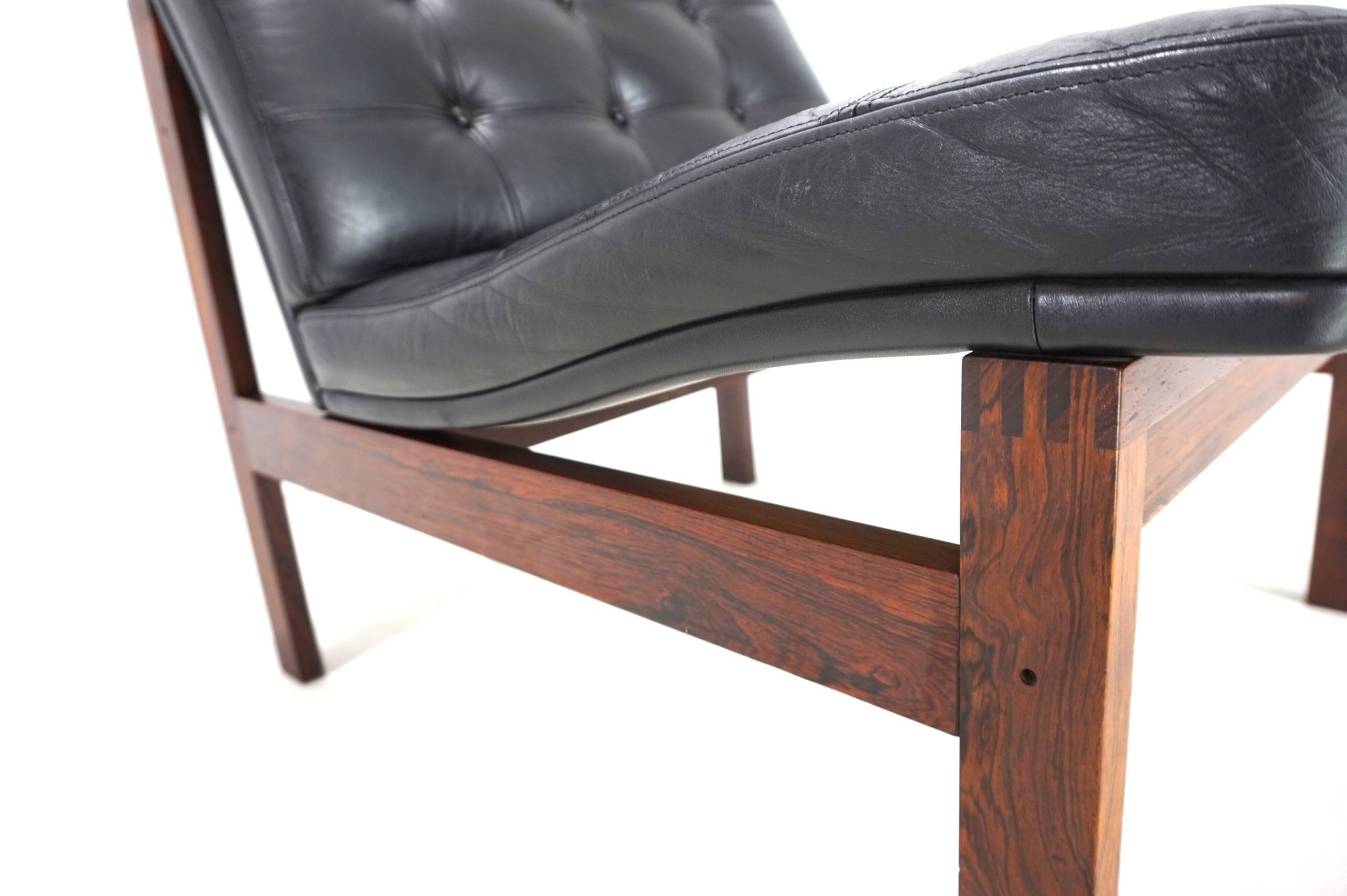 France & Son Set of 3 Modular Leather Armchairs by O. Gjerløv-Knudsen/T. Li