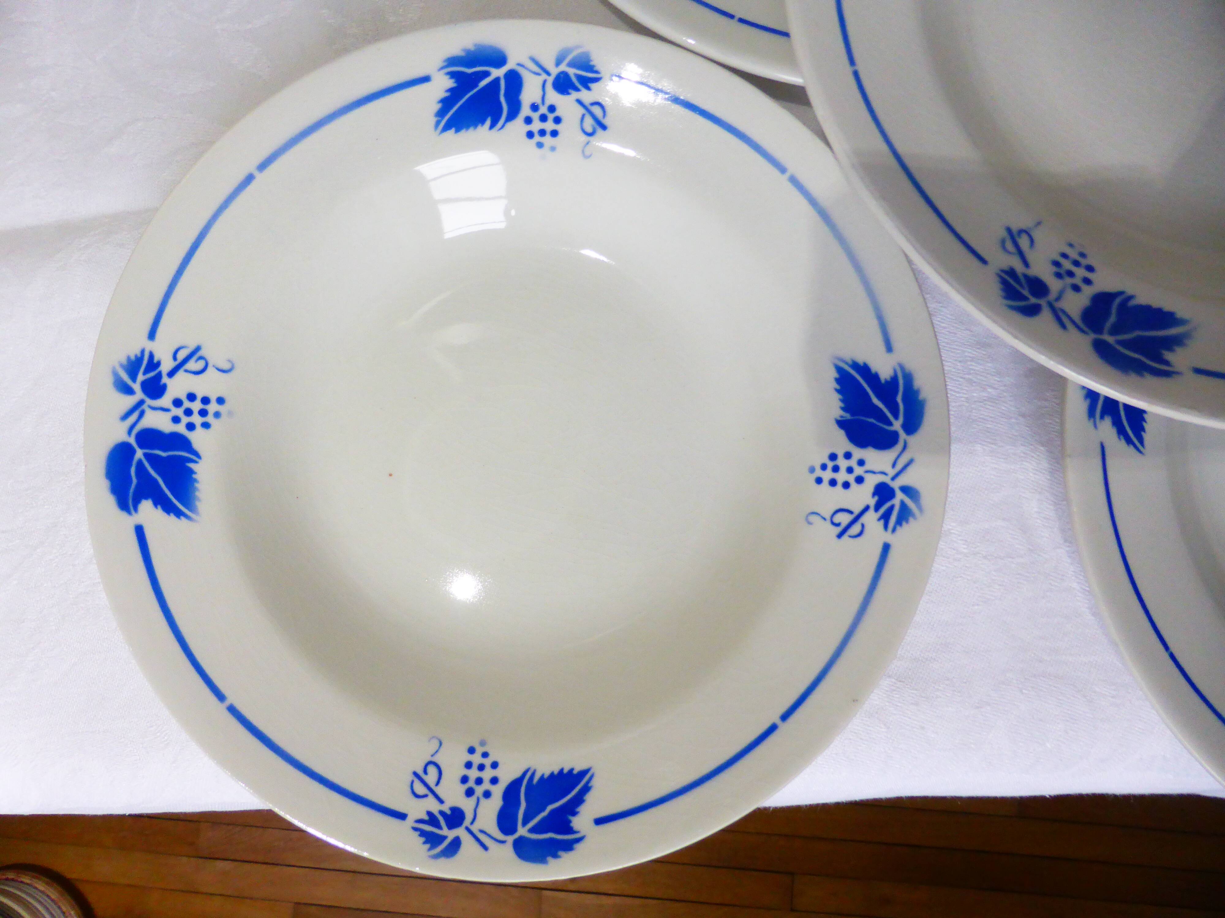 5 deep plates Roselys model vine 211251