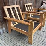Paire de fauteuils en bois PIN