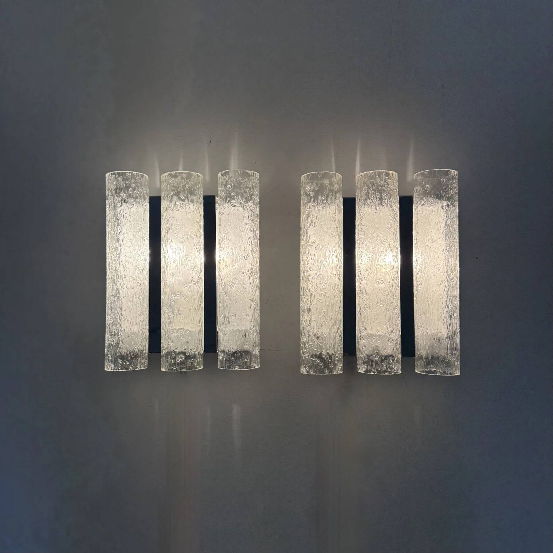Mid-century design Doria Leuchten wall lamps sconce, 1970s