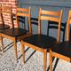 Set de 6 chaises scandinaves teck et Skaï