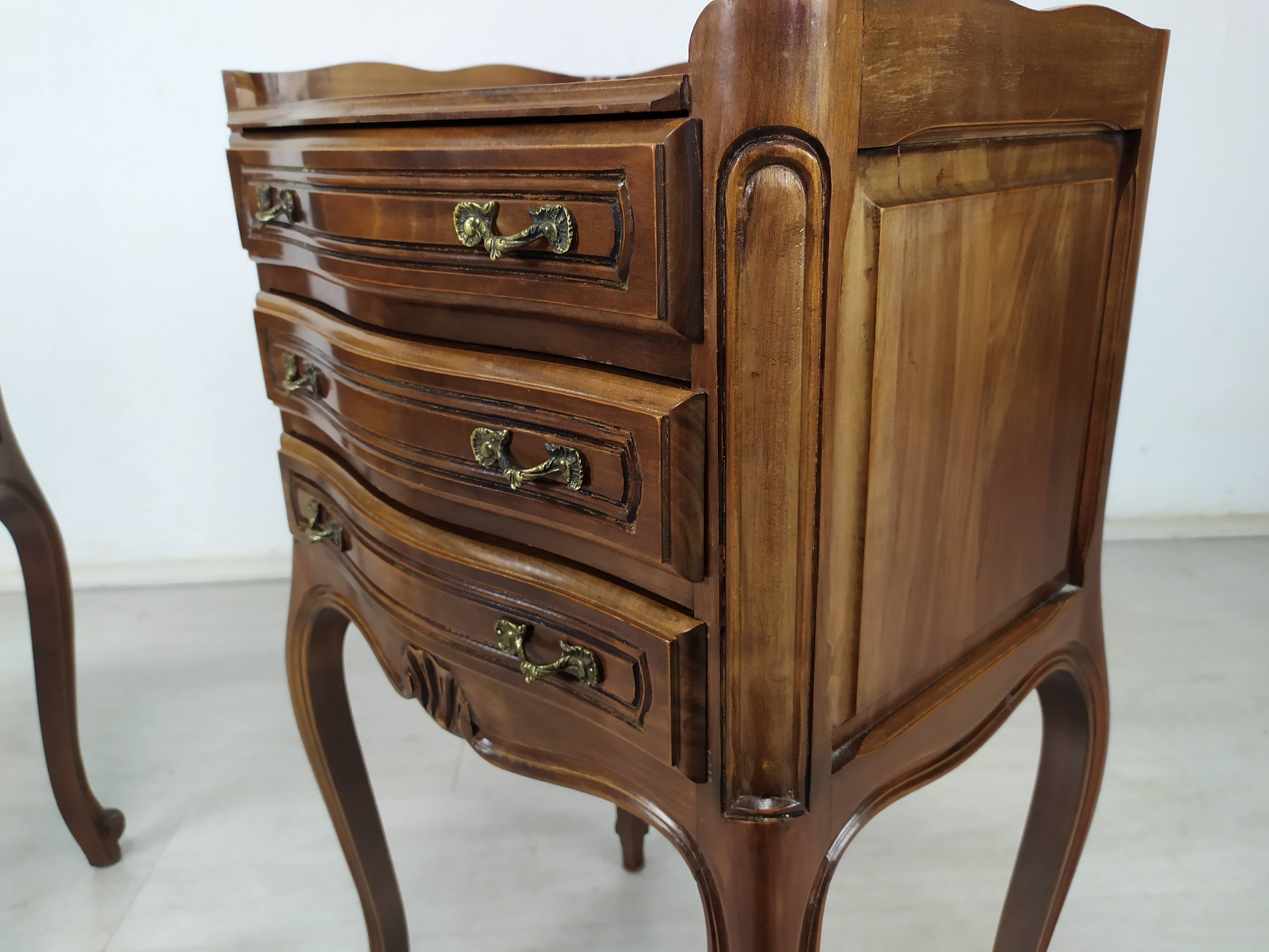 Pair of Louis XV style bedside tables