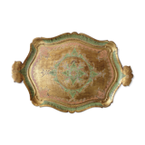 Florentine service tray made of hand-painted wood