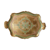 Florentine service tray made of hand-painted wood