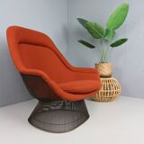 Early bronze lounge chair by Warren Platner for Knoll 1960s in rust red