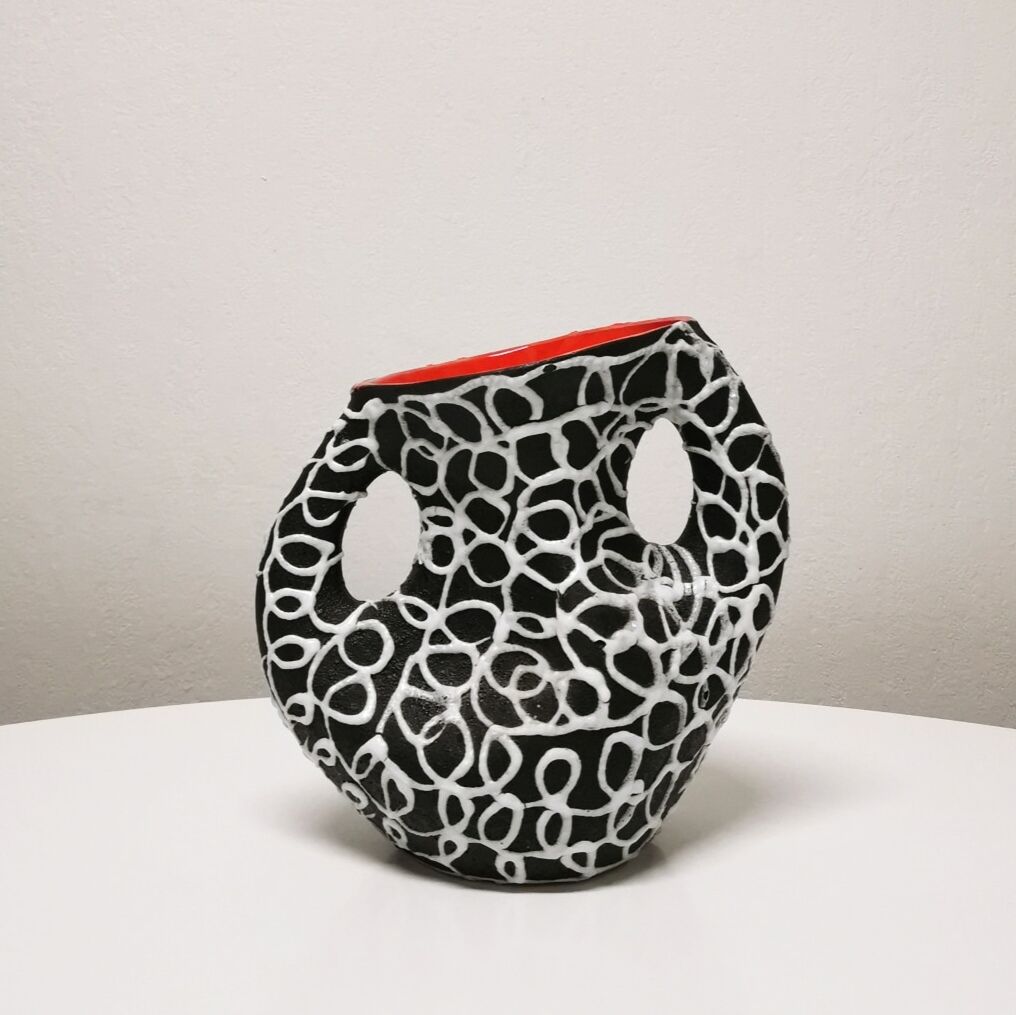 Vallauris 'spaghetti' ceramic vase