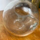 Biot bubbled and blown glass carafe