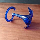 Pretty little trumpet vase, in blown cobalt blue glass