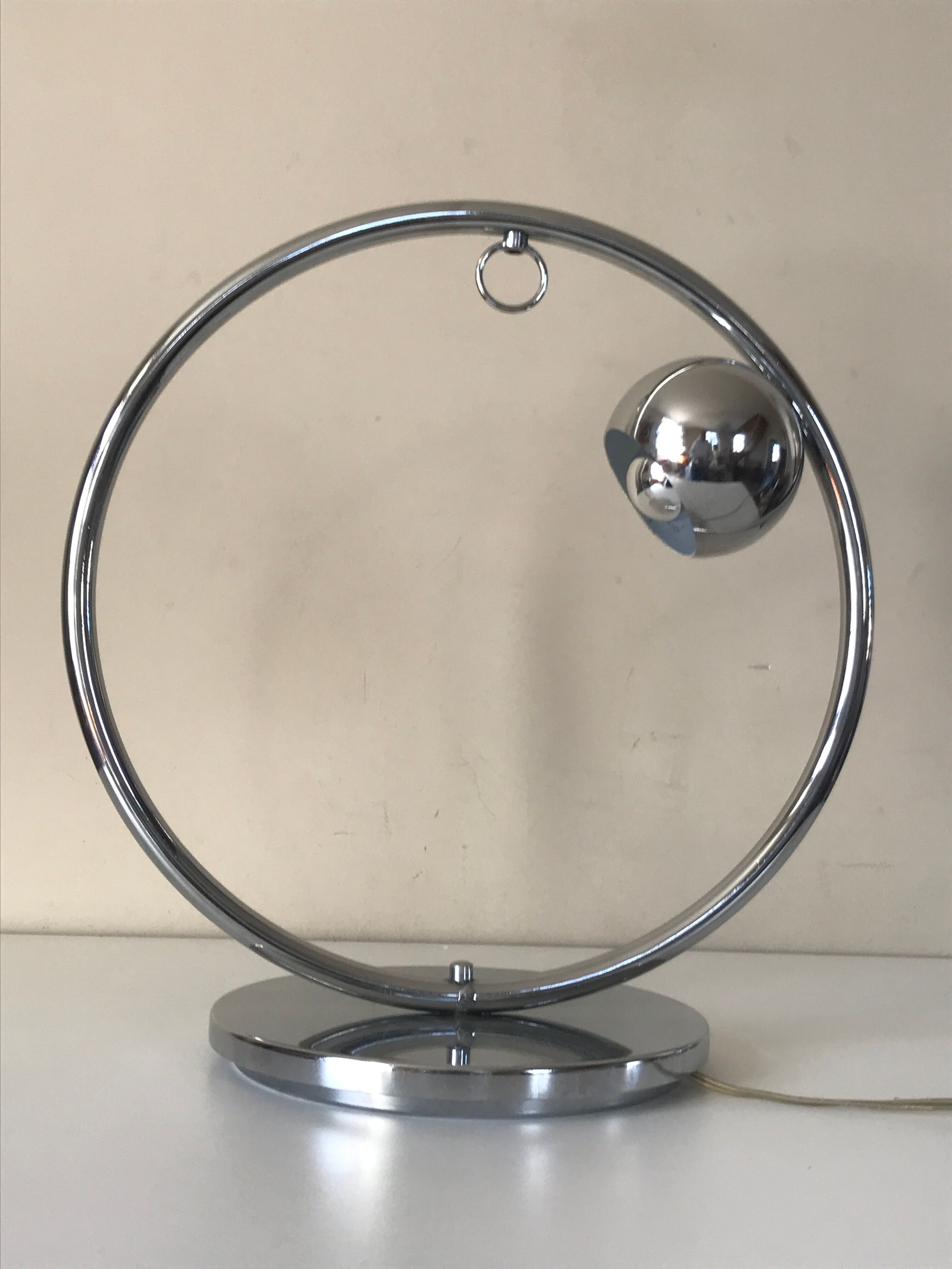 Vintage chrome eye ball lamp 70s