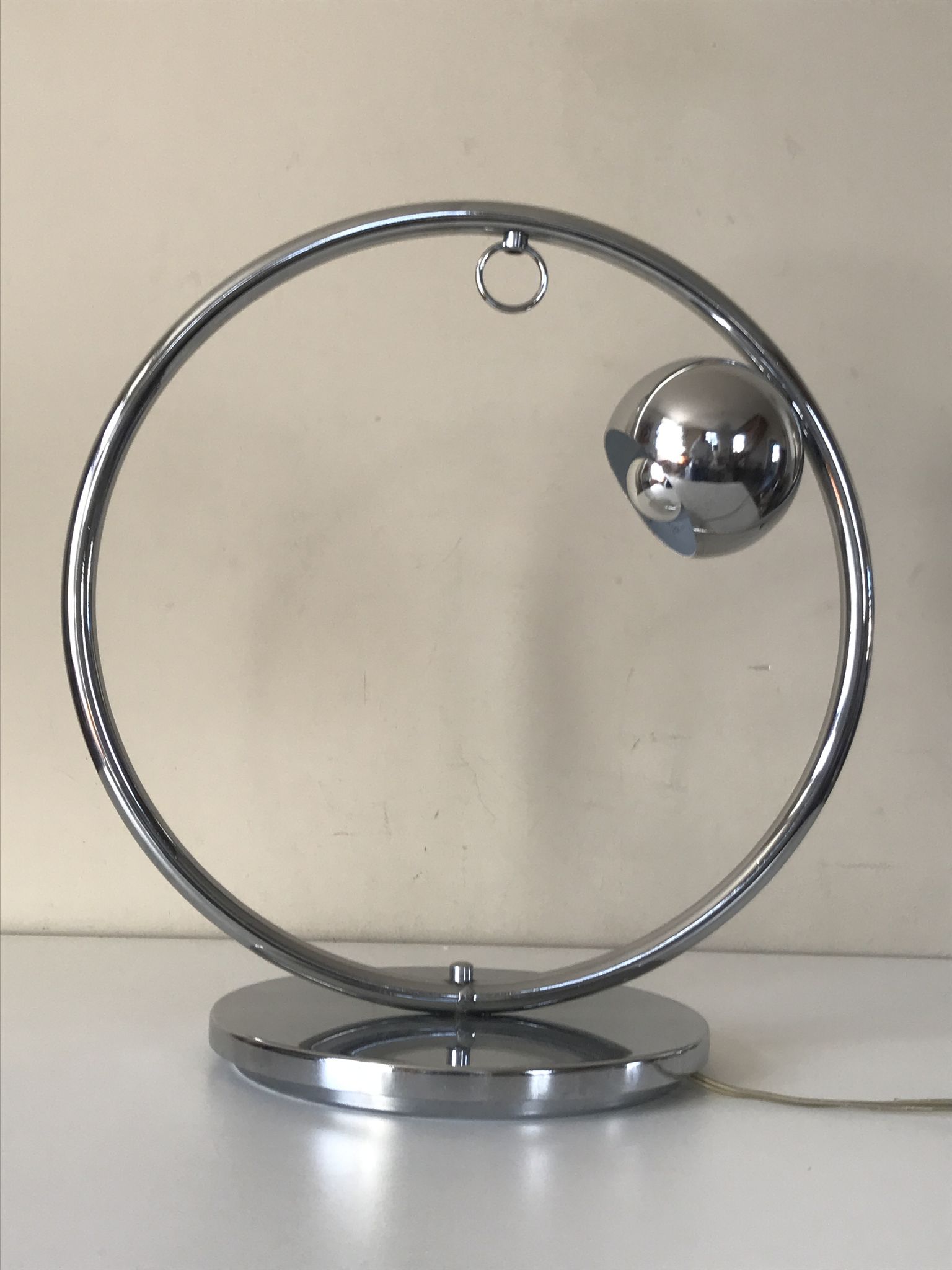 Vintage chrome eye ball lamp 70s