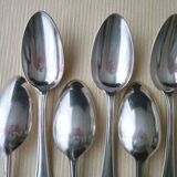 6 SFAM Chambly Model Soup Spoons
