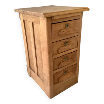 4-drawer business unit with retractable shelf