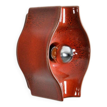 Space Age Fat Lava ceramic wall light by Cari Zalloni for Leola, 1970s