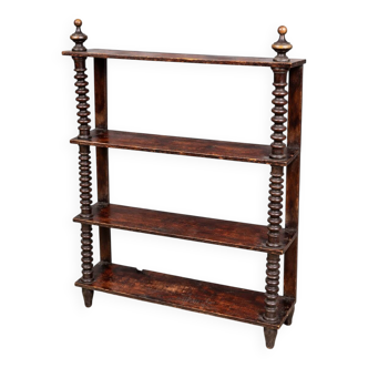 Antique shelf with twisted columns – late 19th century
