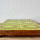 Large vintage glazed ceramic trivet