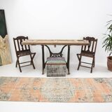 3x9 Pale Orange & Blue Vintage Runner Rug, 80x283Cm SK 6027