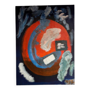 Peinture contemporaine - bleue