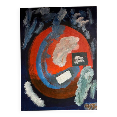 Peinture contemporaine bleue