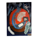 Contemporary blue painting.