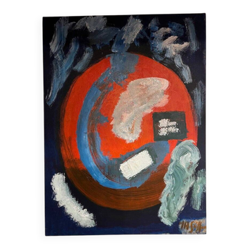 Contemporary blue painting.
