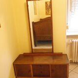 Art deco boat dressing table with large mirror 1940s