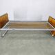 Bauhaus Tubular Steel Bed with Walnut Veneer Panels, 1930s
