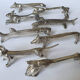 Silver metal knife holder
