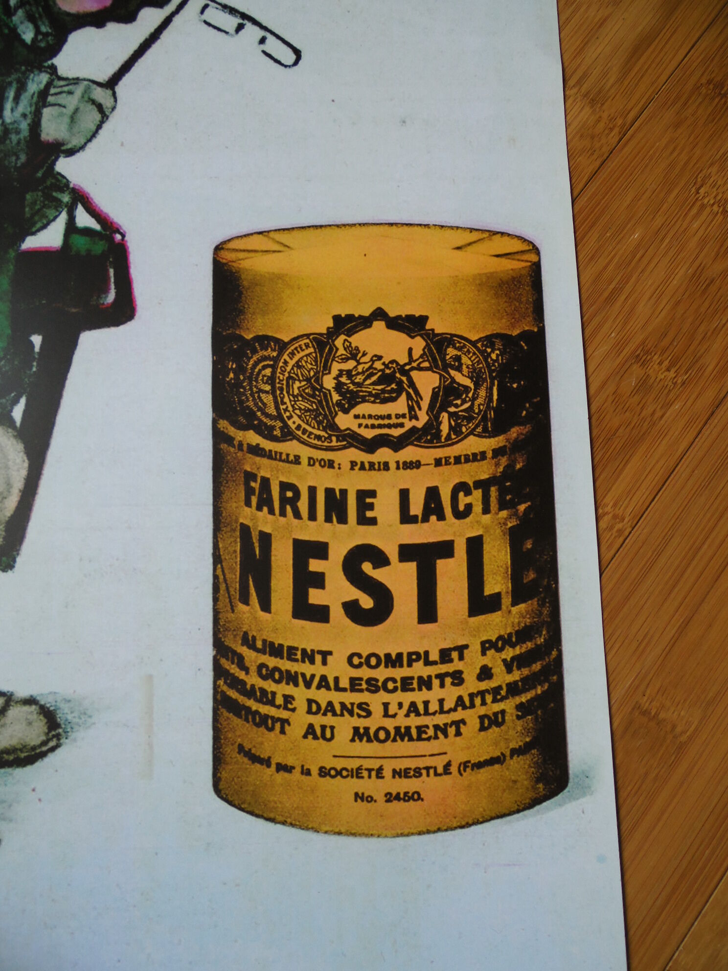 Reproduction advertising poster 40's, Nestle Milky Flour