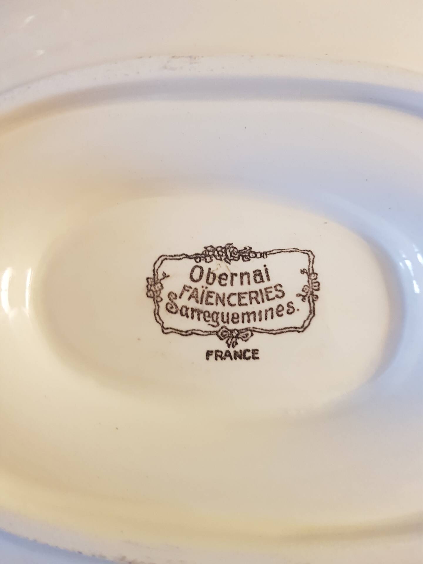 Jolie saucière en Faïence d'Obernai