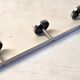 Chrome metal wall coat rack - mid 20th century
