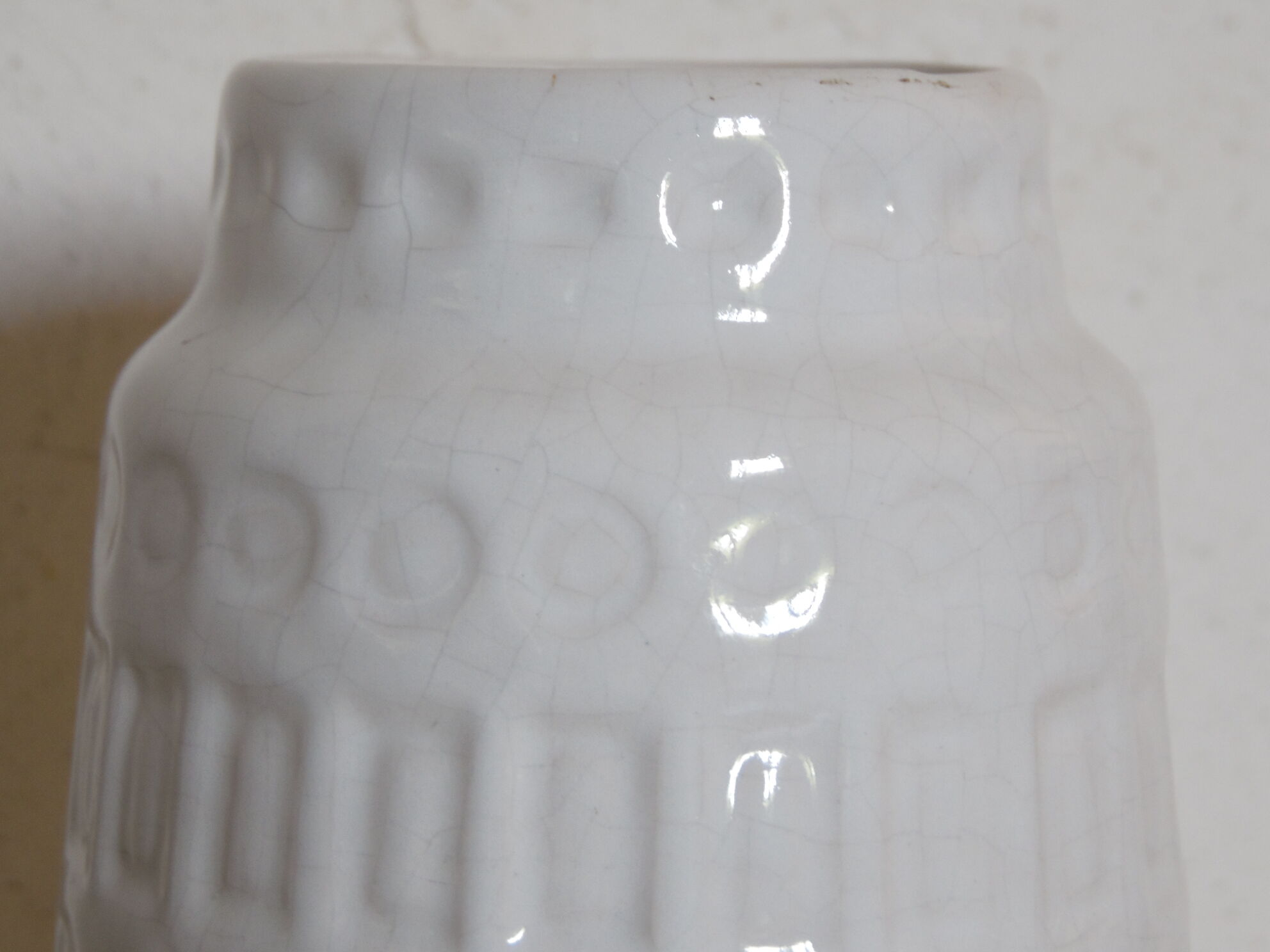 White ceramic vase W Germany
