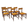 Six Scandinavian vintage teak chairs
