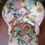Fauteuil crapaud fleuri