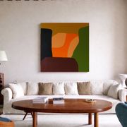 Art abstrait moderne signé 80x80cm