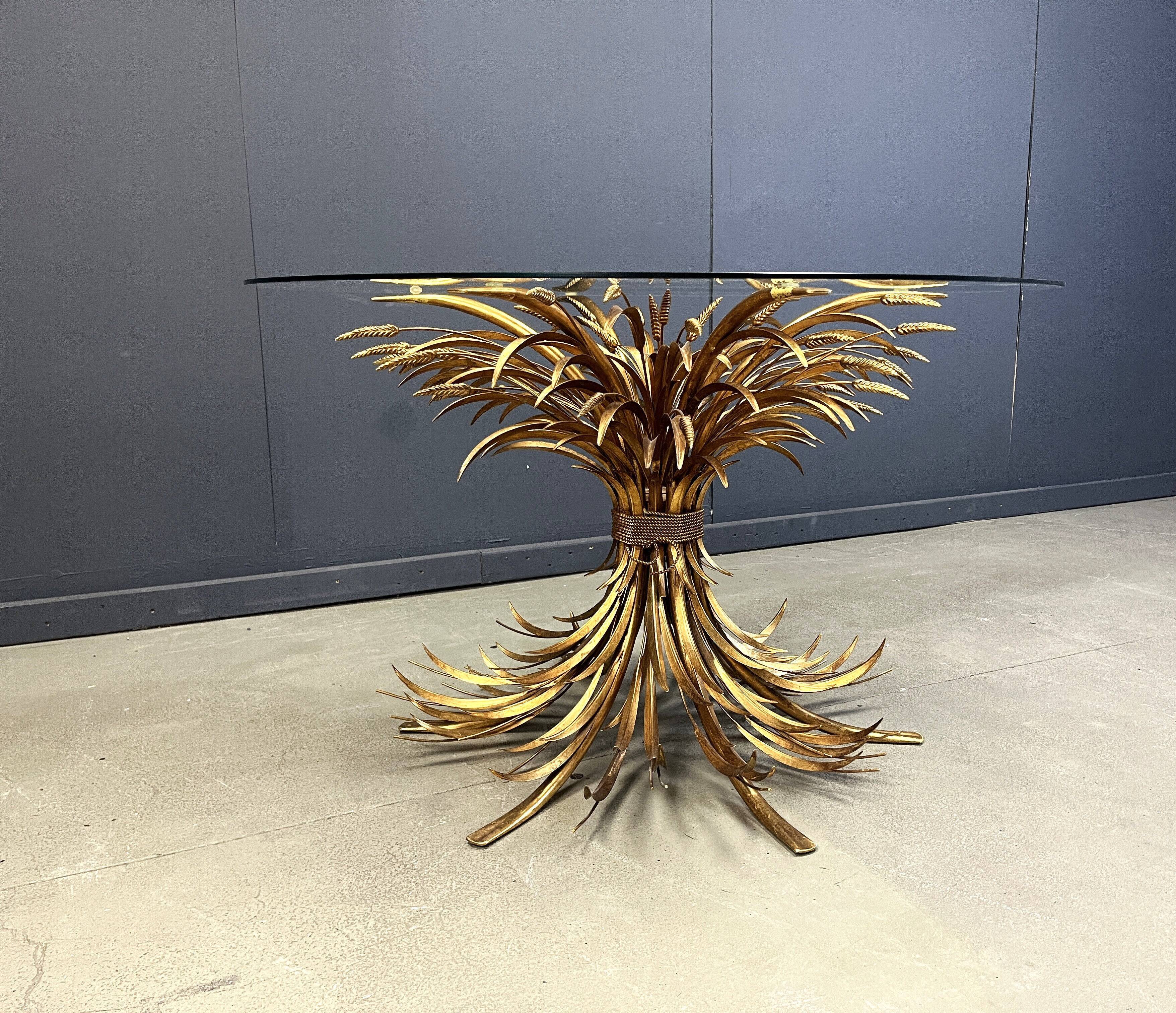 Gilt metal Coco Chanel dining table, 1960s