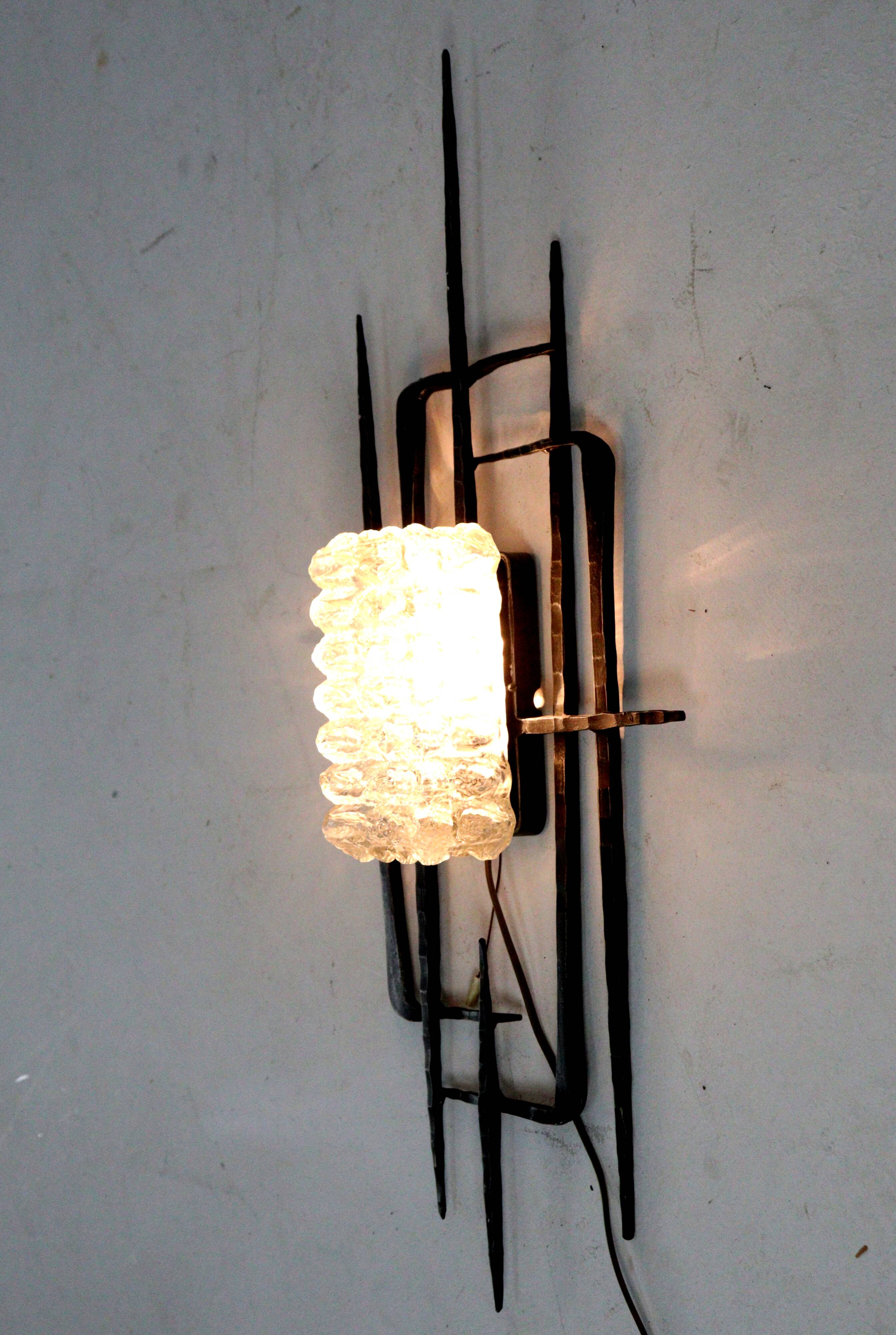 Brutalist vintage wall lamp