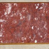 Antique Louis XVI style bedside table in walnut, with a marble top.