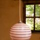 Art Deco Ball hangingt in pink opaline, 30s