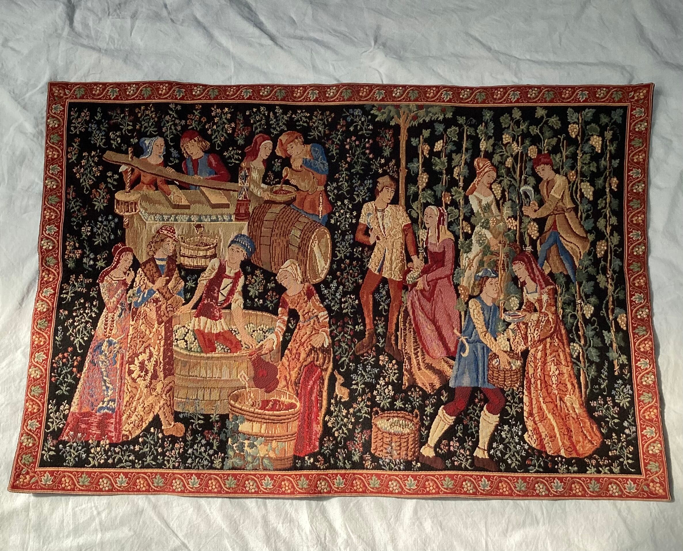 Vintage wall tapestry made in Flanders