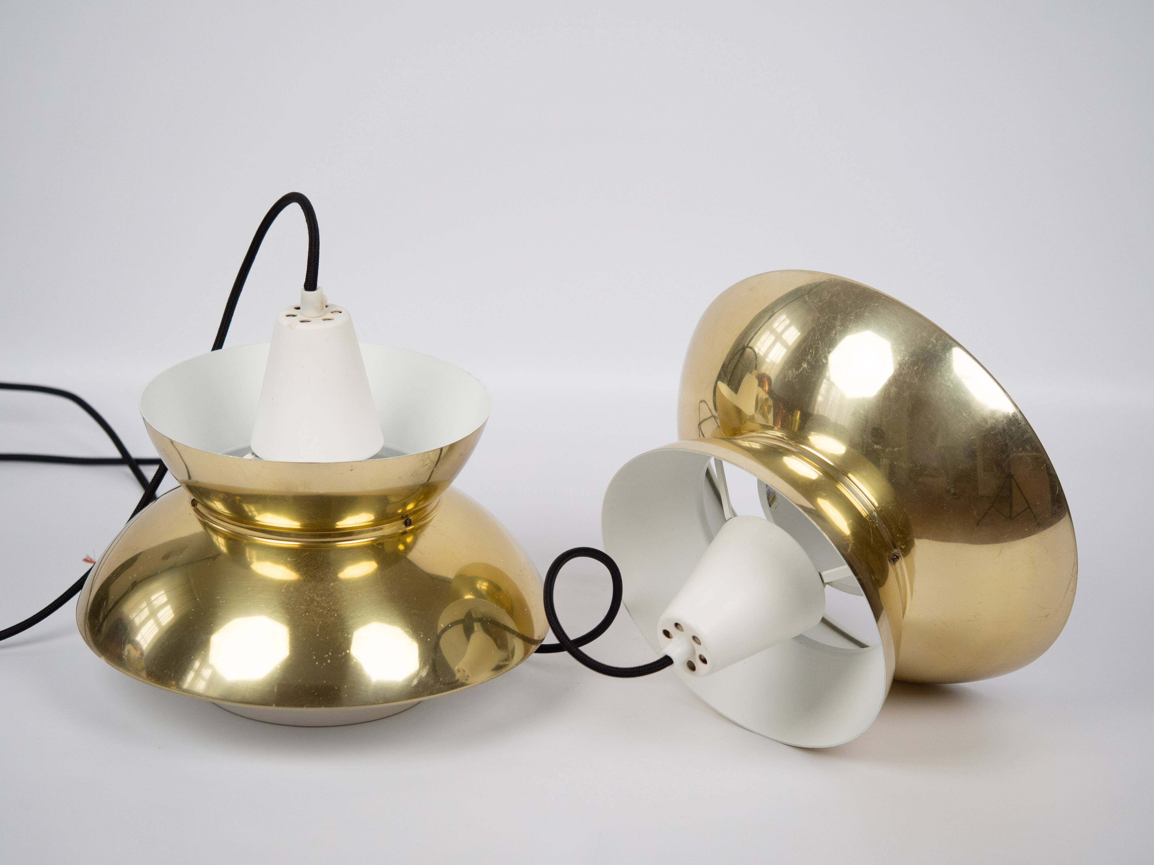 Pair of 2 Danish vintage lamps Doo Wop by Henning Klok, Louis Poulsen, 1940