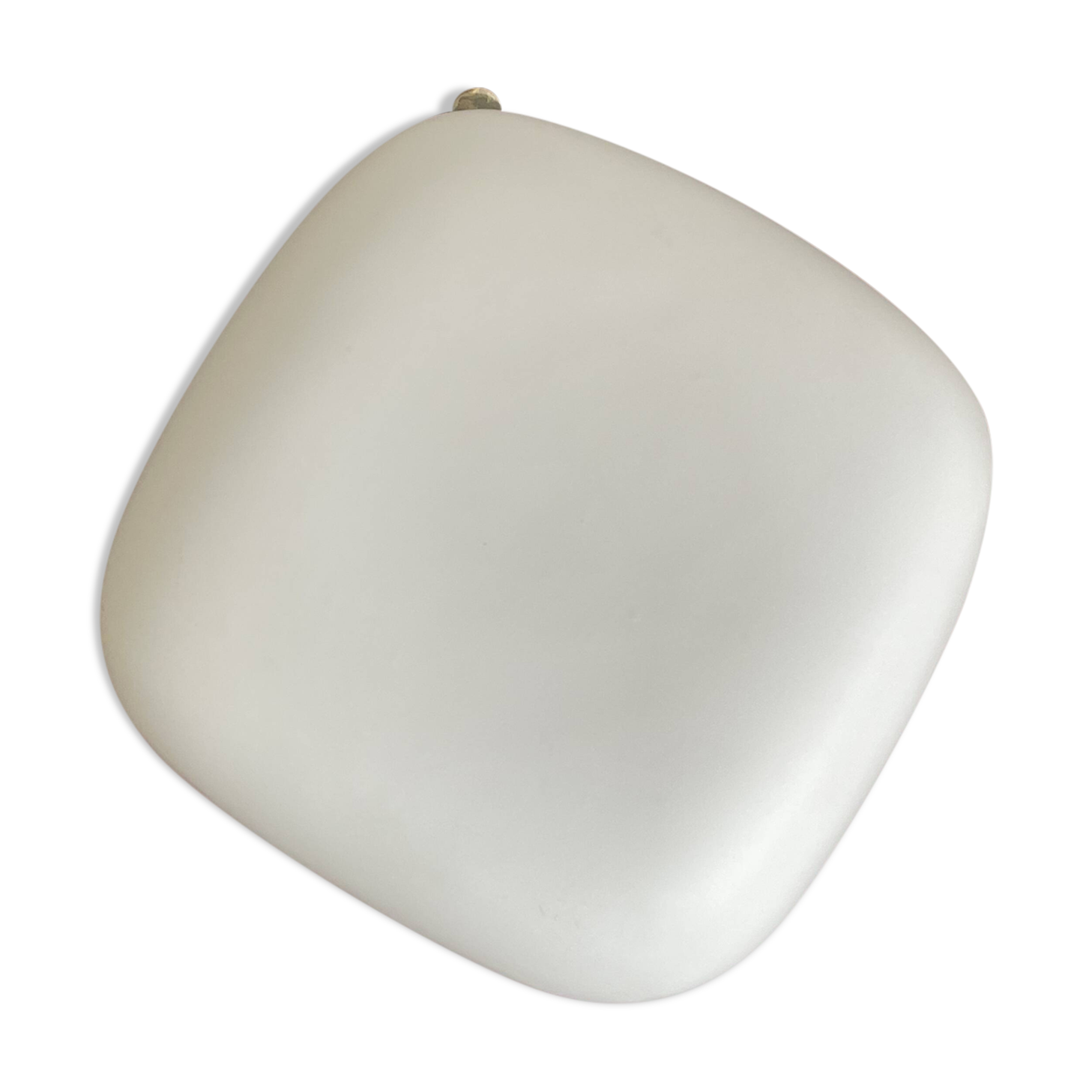 Square wall lights in sandblasted white glass