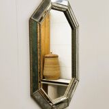 Vintage Spanish Neoclassical Hollywood Regency Octagonal Wall Mirror, Spain