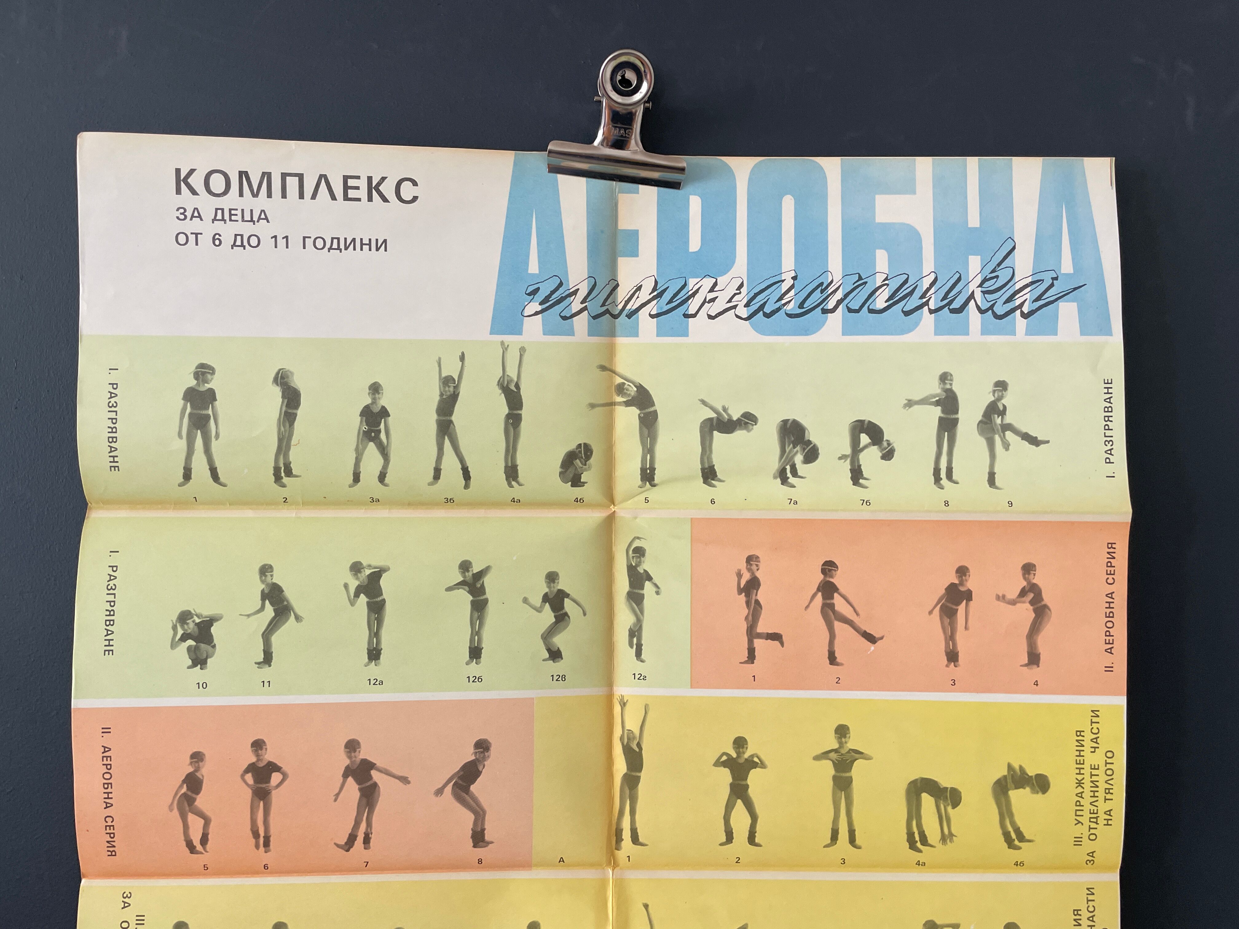 Aerobics poster 1980's made in europe